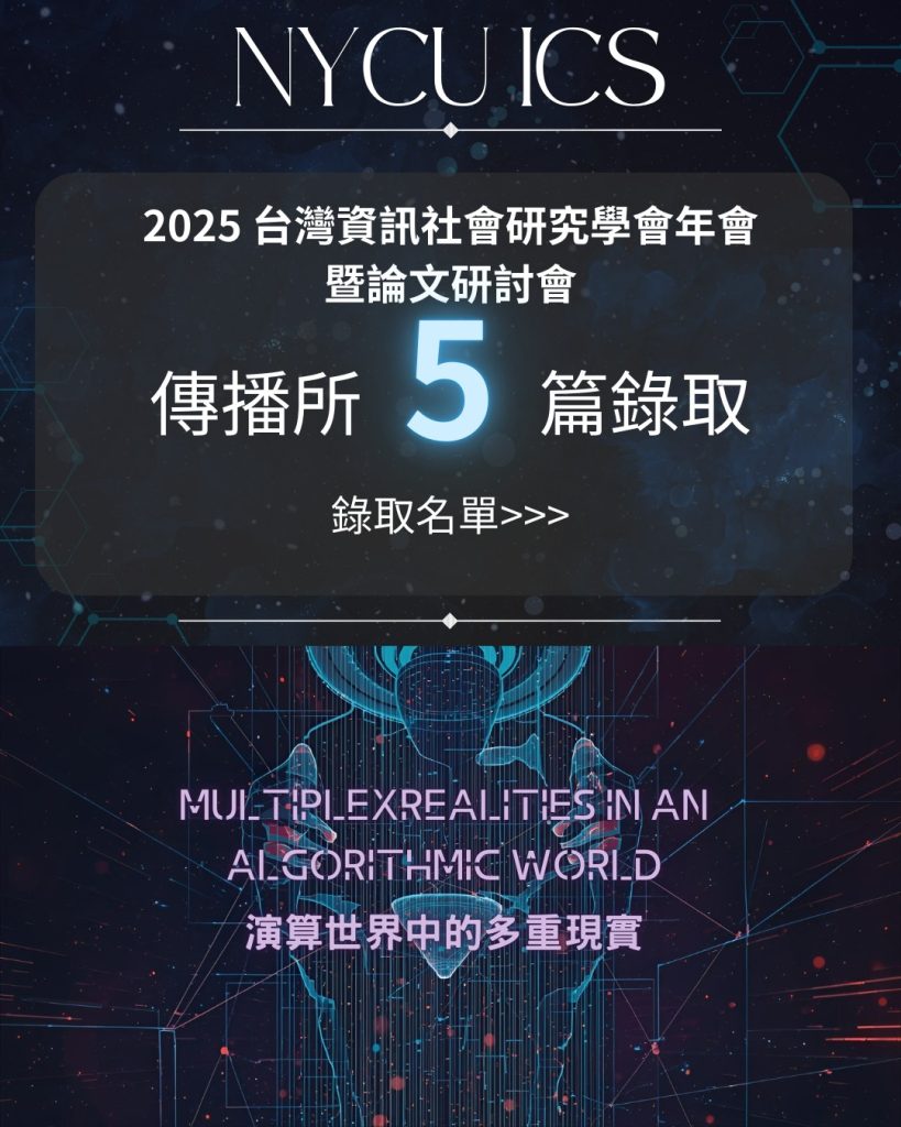 2025-09-15【Conference】Speech Five papers accepted for presentation at the Annual Conference of the Taiwan Academy for Information Society, 2025